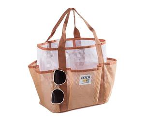Générique Totes De Plage - Sac À Main Tendance Avec Multi-Poches - Sac de Piscine,pour Courses Vacances École Gym Pique-nique Famille Été