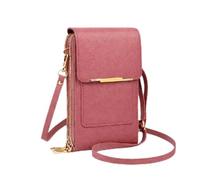 Générique Touchscreen Phone Crossbody Bag for Women,Anti Theft PU Leather Messenger Bag,Mobile Phone Wallet Purse,RFID Blocking Card Slots,Adjustable Shoulder Straps,for Women Outdoor,Travel (Pink2)