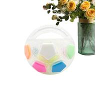 Générique Tough Ball Toys, Interactive Round Dog Squeaky Toy, Durable Chewing Ball, Pet Training Supplies, 18cm/7.09 inches, Teeth Cleaning Design, Ideal for Aggressive Chewers, Clear and Black