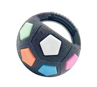 Générique Tough Toys Dogs, Round Squeaky Ball, 7.09 inches, Chew Toy Design, Pet Training Exercise, Bite Resistant Material for Medium, Large Breeds Playtime, Black and Transparent