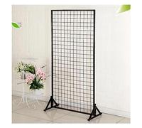 Générique Tour à Double Panneau grillagé avec roulettes - Présentoir grillagé Noir pour foires d'art, de Vente au détail et d'artisanat - Cloison de séparation Portable (100 x 40 cm)