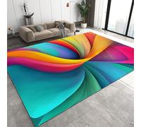 Générique Tourbillon Tapis de Couloir Long 100x200 cm 3D Illusion D'optique Tapis de Chevet Grand Flanelle Antidérapant Lavable Poil Court Tapis pour Chambre Couloir Q-130
