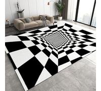 Générique Tourbillon Tapis de Salon Grand 160x230 cm 3D Optique Illusion Tapis de Salle à Manger Flanelle Antidérapant Lavable Poil Court Tapis pour Salon Salle à Manger Chambre parentale Q-314