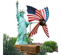 Générique Tourne-Vent - Commémoratif en résine du 250e Drapeau américain | Spinners Amusants pour pelouse et Statues de Jardin - pour Maison, Chambre, Salon, école, pelouse, fête,