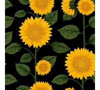 Générique Tournesol Fleurs Papier Peint Épaissir Mat Auto Adhésif 44x1000 cm Peinture Plantes Meubles Autocollants Amovible Comptoir Contact Papier Stickers Muraux pour Bains Salon Chambre
