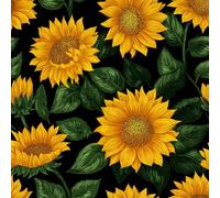 Générique Tournesol Fleurs Papier Peint Épaissir Mat Auto Adhésif 44x600 cm Peinture Plantes Meubles Autocollants Amovible Comptoir Contact Papier Stickers Muraux pour Bains Salon Chambre
