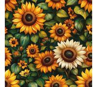 Générique Tournesol Plante Papier Peint Épaissir Mat Auto Adhésif 44x200 cm Peinture Fleurs Meubles Autocollants Amovible Comptoir Contact Papier Stickers Muraux pour Bains Salon Chambre