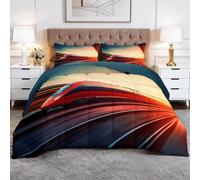 Générique Toutes Saisons Couette 140 x 200 cm Transport Train Couette matelassée Luxueuse et Douce en Duvet et Plumes, Respirante Lavable en Machine, Hypoallergenique, Good Sleep Couleur Orange