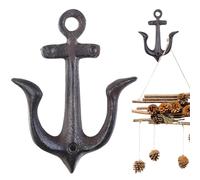 Générique Towel Hook, Rustic Vintage Outdoor Shower Hooks, 4.72x3.94 Inches Lightweight Sturdy Iron Construction, Iron Wall Rack for Yard House Cabin Kitchen Bedside, Bathroom Summer