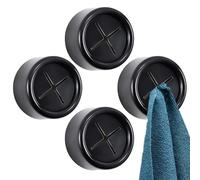 Générique Towel Hooks - 1.65x1.65x0.91in Kitchen Towel Hook Holders | 4pieces Push Hand Towels Hanger | Utility Organizer Storage Rack for Closet Dish Cloth Entryway Bedroom Rag Kitchen