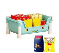 Générique Toy and Book Storage | Multi-Purpose and Versatile Multi-Tier Kid Rack with Wheels | Convenient Maneuverability Eye-Catching Storage Capacity Kids Organizer for Playroom Nursery Kids Room