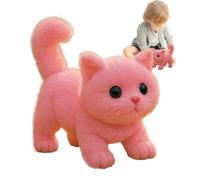 Générique Toy Cat | Electric Pet Cat | Interactive Plush Kitten | Realistic Walking Meowing Robot for Girls Boys Family Kids Play Gift Soft Simulation Animal Companion