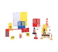 Générique Toy des Panneaux de Route - Accessoires de Circulation Playset | 17 pièces Plays éducatifs Play Construction Props avec Les Cones Mini, Signals DE CROSSAGE, Signes DE SITE DE GNOME DOLLHES
