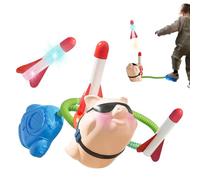 Générique Toy Rocket for Kids, Stomper Rockets for Kids, Rocket de Mousse de Mousse avec pavé de Lancement de Singe, High Flying Sport Game Jump Outdoor Activités pour l'anniversaire et Le Tout-Petit