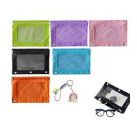 Générique Toy Storage Bags, Cute Puzzle Storage Bags, Oxford Cloth, PVC Aesthetic Reusable Waterproof Pouch with Rainbow Pendant for Travel, College, and Home Organization, 9.84x7.09 inches