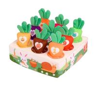 Générique Toys Carrot Harvest - Plush 15.5x4.5x15.5cm | Plush Carrot Sorting Sensory Box Game, Early Learning Toy | Interactive Fine Motor Development Activity for Preschool Kids