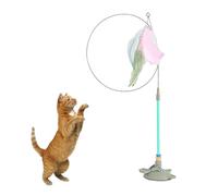 Générique Toys de Chat de Voyage Portables - 6,5x6.5x5cm / 2,56x2.56x1,97 Pouces Cat Featherr Wand Jouet, Aspiration tas