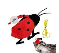 Générique Toys de Chat hangul, Jouet sonore de Chat | Catnip Fake Ladybug Suspension Teaser TEET,Capteur de Vibration intégrée Chaton de Chaton pour Les activités physiques