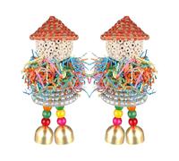 Générique Toys de Recherche de Nourriture - 7.87x3,93 Pouces Perkeet mâcher Une Balle pour Le Divertissement, Exercice de Bec avec Design Suspendu en Cage, Jouet à mâcher pour Les Oiseaux, cacato-Hot