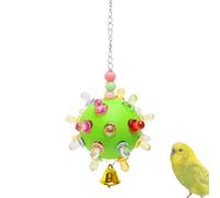 Générique Toys d'oiseaux pour Conures, Jouets d'oiseaux pour perroquets | Planet Design Toy coloré à Mastication,Relief Ennui Cage Accessoires Formation Boule de Butin avec Cloche pour Africain Gray