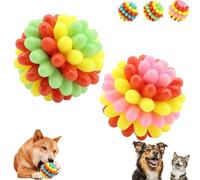 Générique Toys pour Chiens de la laitue, Boule de Mastication épineuse Durable pour Chiens Moyens et Grands, Boule de Caoutchouc Interactive pour l'entraînement et Le Jeu (Pink+Green)