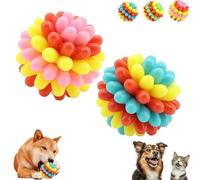 Générique Toys pour Chiens de la laitue, Boule de Mastication épineuse Durable pour Chiens Moyens et Grands, Boule de Caoutchouc Interactive pour l'entraînement et Le Jeu (Green+Blue)