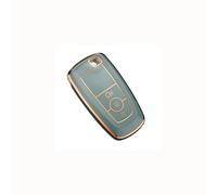 Générique TPU Étui de pour Clé de Voiture pour Ford Fusion Mustang Explorer F150 F250 F350 EcoSport Edge S-Max Ranger Lincoln Mondeo Coque clé avec Porte-clés Voiture Accessoire,Blue