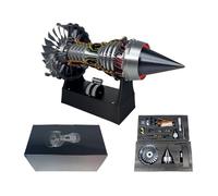 Générique Tr900 Turbofan Engine Model-Speed Aircraft Turbojet Engine Kit with Light,1/25 Simulation Aircraft Turbojet Engine Rotatable Model(11in/28cm),Simulation Aero Engine Steam Toy (Red,B)