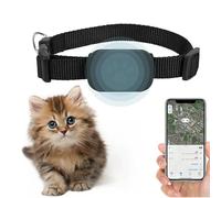 Générique Traceur GPS Chat, Collier GPS Chat, pour Compatible avec iOS/Android Localisation en Temps RéEl, éTanche, Batterie Longue DuréE, sans Abonnement Mensuel (Noir)