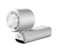 Générique Tragbarer Ventilator - 4 Stufen USB Wiederaufladbarer Mini Ventilator Mit LED Display | Kompakter ABS Tischventilator Für Reisen Camping Auto Büro Handventilator Kühlung Sommer