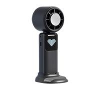 Générique Tragbarer Ventilator - 4 Stufen USB Wiederaufladbarer Mini Ventilator Mit LED Display | Kompakter ABS Tischventilator Für Reisen Camping Auto Büro Handventilator Kühlung Sommer