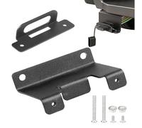 Générique Trailer Wiring Mounting Bracket - Heavy Duty Rust-Proof Plug Connector Stand with 4-Pin Flat Socket | for RV Car Garage Replacement Vehicle, Standard Trailer Wiring Harness Mount