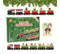 Générique Train De Noël pour Tout-Petits Décoration Festive en Bois | Train Pour D'Imitation Pour Filles Collectionneurs Chambre Bureau Chambre D'Enfant Activité Familiale École