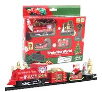 Générique Train Électrique De Noël - Jouet Modèle Arbre pour sous Le Sapin de Noël,Train Électrique Locomotive Modèle Voie avec Lumières et Son - pour Tout-Petits Garçons Fêtes Et Anniversaires