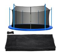 Générique Trampoline Net Replacement - Round Frame Safety Enclosure for Outdoor Play | Breathable Mesh Barrier with Adjustable Straps, Protective Jumping Accessory for Backyard Garden Patio Gym