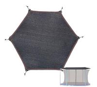 Générique Trampoline Shade Cover Sun Protection - Black Nylon UV Resistant Top Canopy for 6 Or 8 Pole - Fits 6ft 8ft 10ft 12ft 14ft Round Trampolines - Edge Stitching Color Random