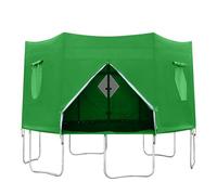 Générique Trampoline Shade Cover - Sun Shade Cover | Green Trampoline Sunshade, Suitable for 6 Pole Round Trampolines, Windproof, Sunproof, Rainproof, and Tent Awning,