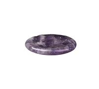 Générique Tranche de cristal de pierre de pouce en améthyste naturelle et en jade for le massage et le soulagement du stress(Dream Amethyst)