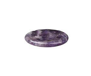 Générique Tranche de cristal de pierre de pouce en améthyste naturelle et en jade for le massage et le soulagement du stress(Dream Amethyst)