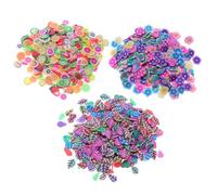 Générique Tranches de Fruits et Fleurs 3 Packs pour Décoration D'ongles Adhésives en Argile Polymère et Bricolage Diy pour Manucure Élégante et Créations Uniques