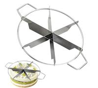 Générique Trancheuse à gâteau ronde | Trancheuse à gâteau en acier inoxydable Coupe-gâteau au fromage Coupetarte entière Outil de découpe de gâteau à pizza - pour 6/7/8 tranches égales