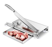 Générique Trancheuse à Viande Manuelle Coupe-Viande en Acier Inoxydable -Trancheuse Alimentaire Polyvalente pour Agneau, Porc, bœuf, Poisson et légumes(Size:L)