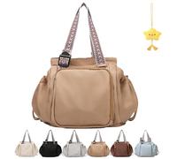 Générique Transformable Cradle Bag, Large Capacity Versatile Travel Tote Bag & Backpack & Car Seat Cover, Multi-Function Travel Organizer for Women (Khaki)