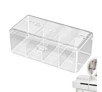 Générique Transparent Playing Card Storage Box - Clear Polystyrene Case With Divided Compartments | Perfect For Card Games Collectors Home Office Desk Decoration & Gift