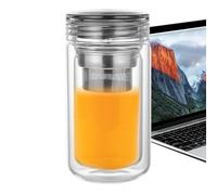 Générique Transparent Tea Cup, Heat Resistant Mug, Secure Lid Drinkware, Travel Coffee Car Party Companion, Outdoor Family Camping Beverage Container, Kitchen Gear for Colleagues, Friends, Home