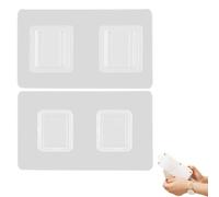 Générique Transparent Wall Hooks - PVC, Double Sided Adhesive Kitchen Hooks, Waterproof Self Adhesive Wall Hook Set | Strong Clear Hanging Hook For Bathroom Kitchen Smooth Home Organization
