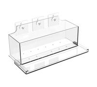 Générique Transparent Window Planter, No Drill Acrylic Flower Box, Wall Planter with Strong Suction, Acrylic Material Plant Container, Flower Pot with Modern Style, Garden Plate for Indoor Outdoor