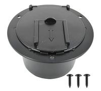 Générique Trappe Câble - Entrée Électrique Ronde Noire pour Camping Car | Organisateur Fils with Couvercle, Passage Protégé Étanche, Accessoire Robuste, Idéal Pours Caravane, Remorque, Extérieur
