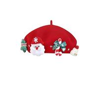 Générique Trappeur Canadien Women's Fashion Cute Christmas Beret Cap With Decoration Shiny Wool Artist Hats Voleur Enfant (RD2, M)