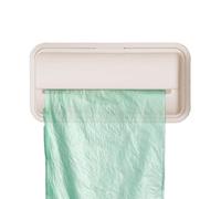 Générique Trash Bag Dispenser, Wall Mounted Garbage Bag Holder with Punch-Free Adhesive Installation, Clear Acrylic Storage Organizer for Kitchen, Bathroom, Camping & Garage - Space-Saving Container